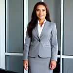 Professional Businesswoman
 

 "A professional businesswoman in a modest business suit, standing in a modern office, fully clothed, appropriate attire, safe for work, perfect anatomy, natural proportions, professional photography, high quality, confident pose."
 

 ###