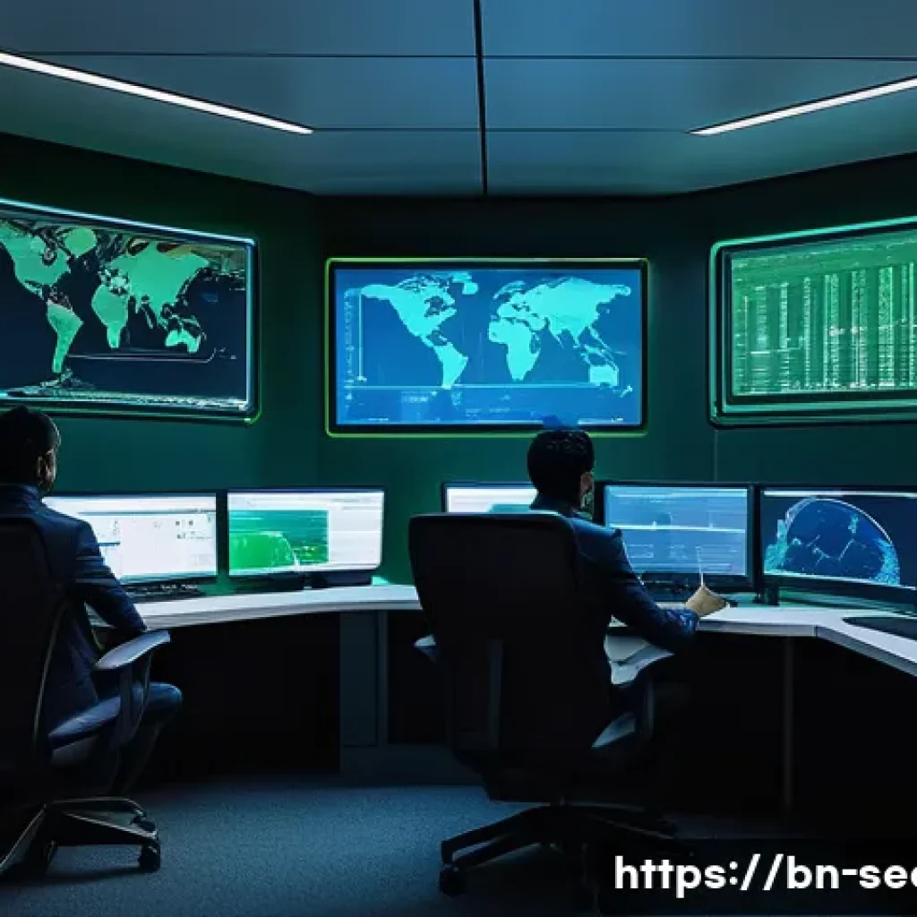 정보보안학 침해 대응 팀 역할 - A modern cybersecurity operations center with diverse Bengali professionals actively monitoring mult...