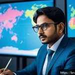 정보보안학 보안 보고서 작성 - A detailed cybersecurity incident report scene showing a professional Bengali analyst in a modern of...