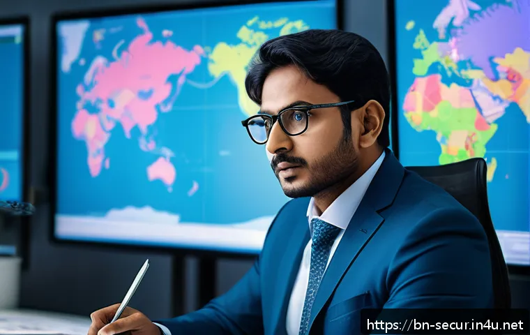 정보보안학 보안 보고서 작성 - A detailed cybersecurity incident report scene showing a professional Bengali analyst in a modern of...